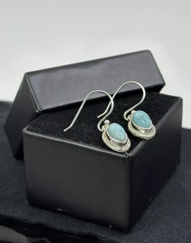 Larimar Gümüş Küpe
