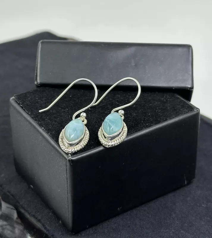 Larimar Gümüş Küpe