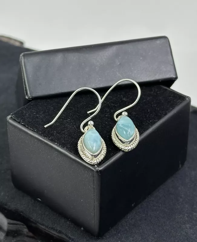 Larimar Gümüş Küpe