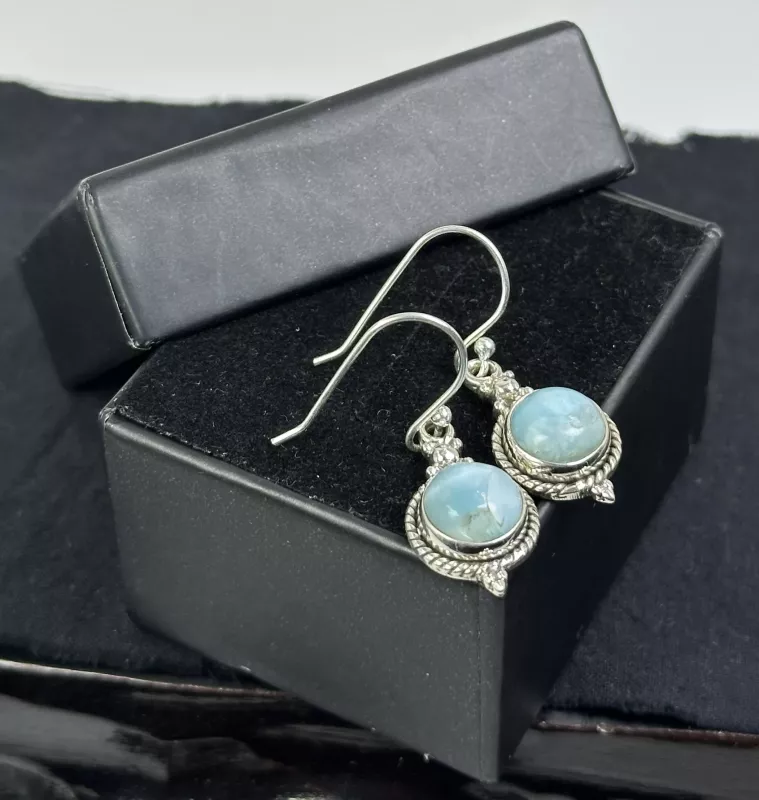 Larimar Gümüş Küpe
