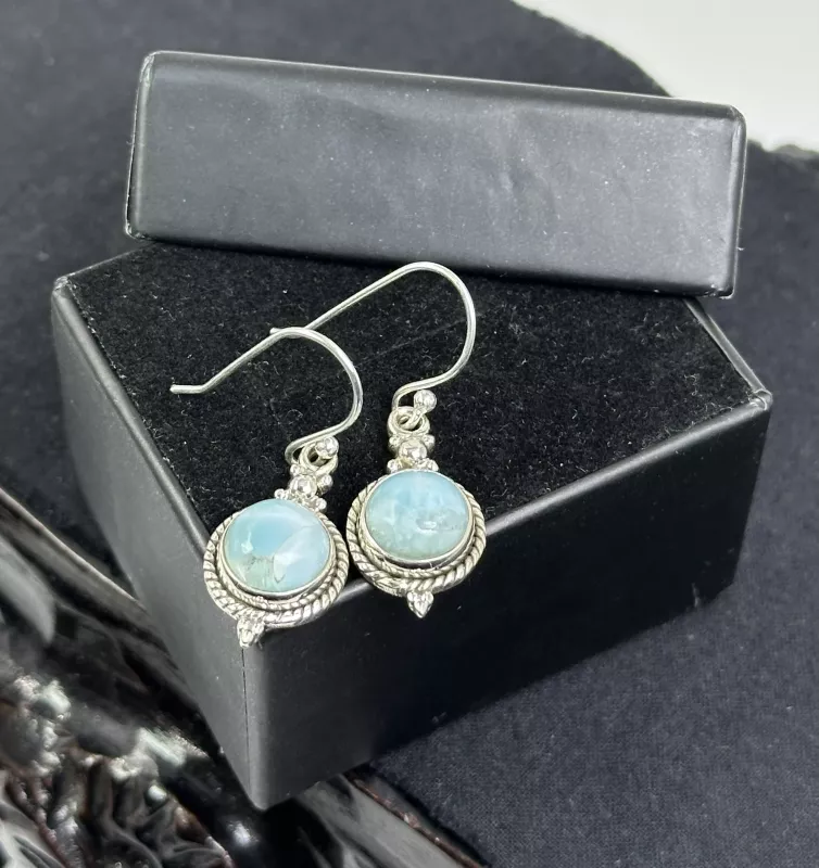 Larimar Gümüş Küpe