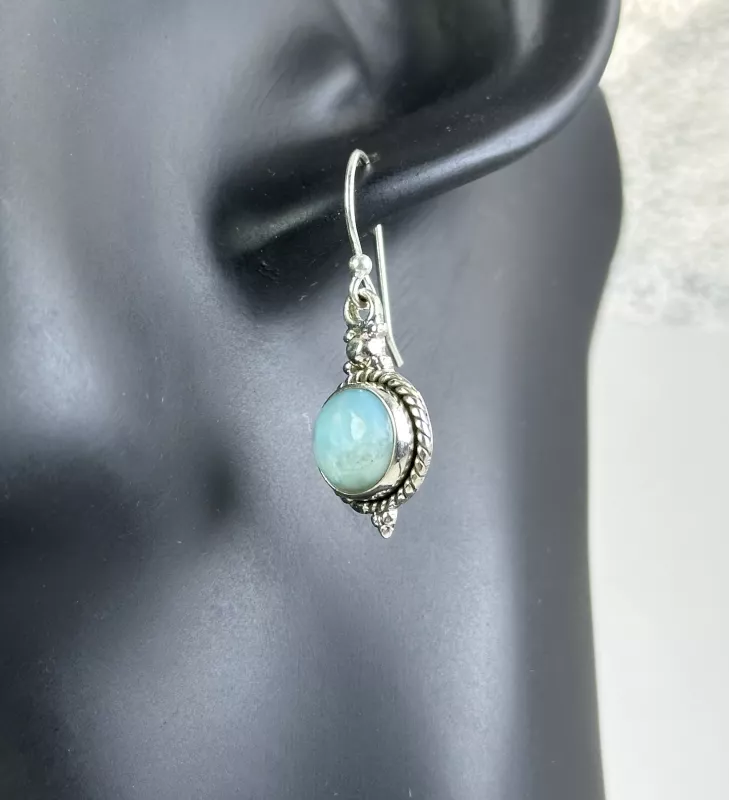 Larimar Gümüş Küpe