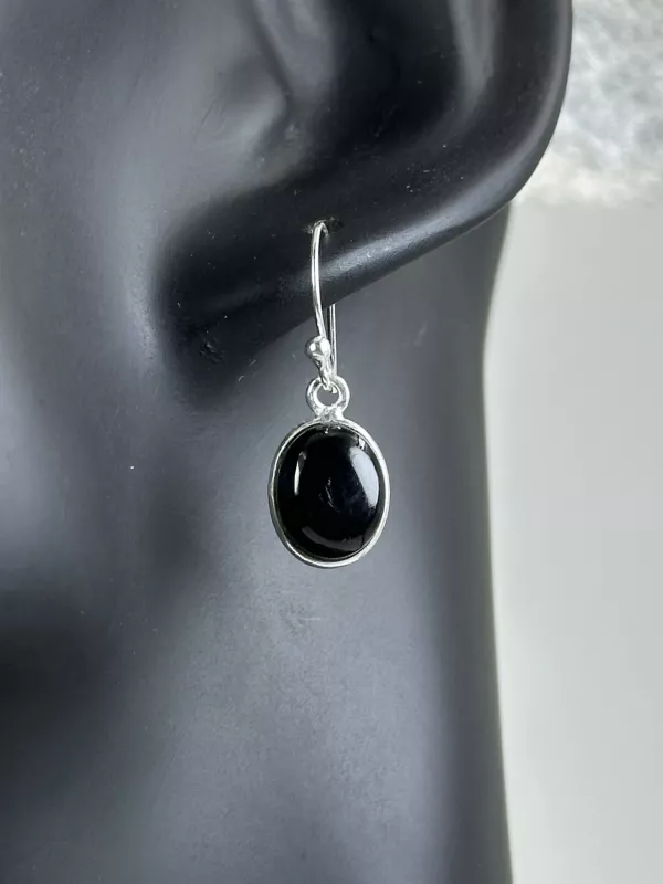 Obsidyen Gümüş Küpe