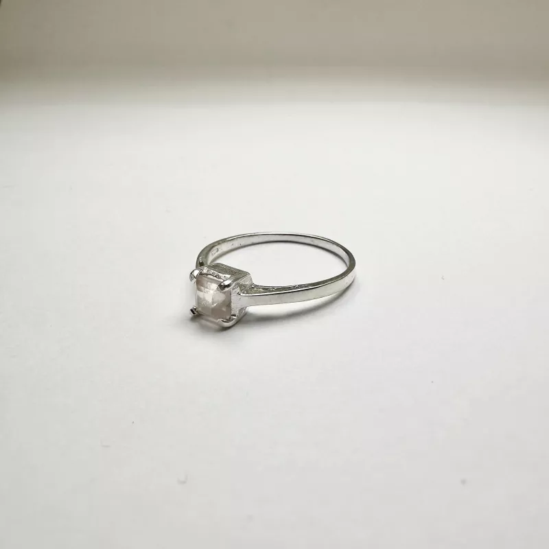 Gül Kuvars (Rose Quartz) Gümüş Yüzük