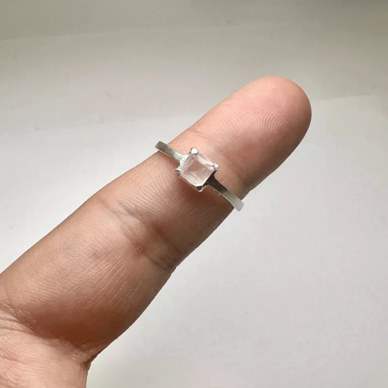 Gül Kuvars (Rose Quartz) Gümüş Yüzük