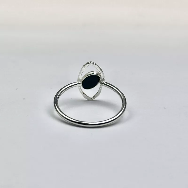 Obsidyen (Obsidian) Gümüş Yüzük