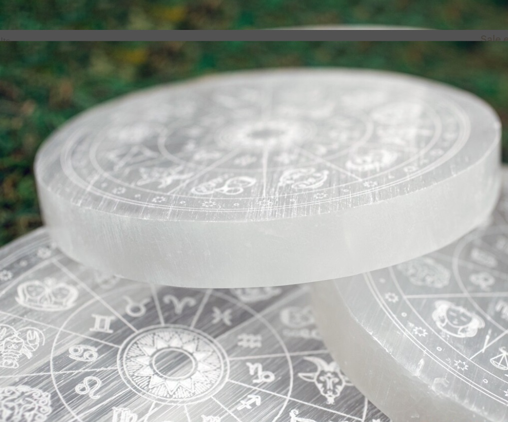 Astrolojik Sembollü Selenit Stand