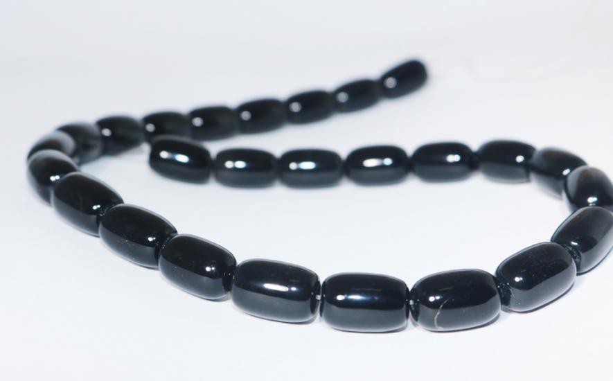 Doğal siyah renkli akik dizi