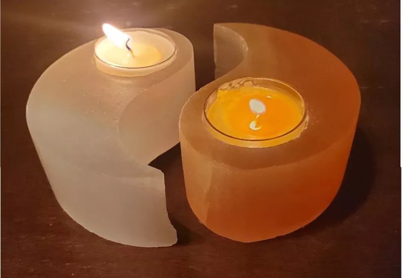 Doğal Selenit Mumluk