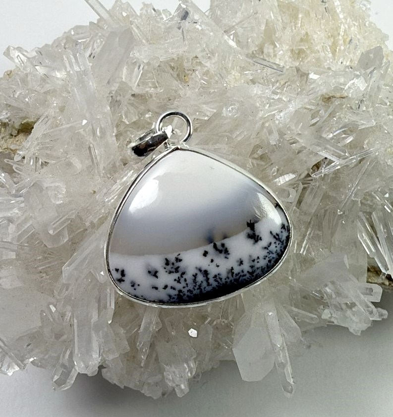 Dendritli Opal Taşından Kolye Ucu