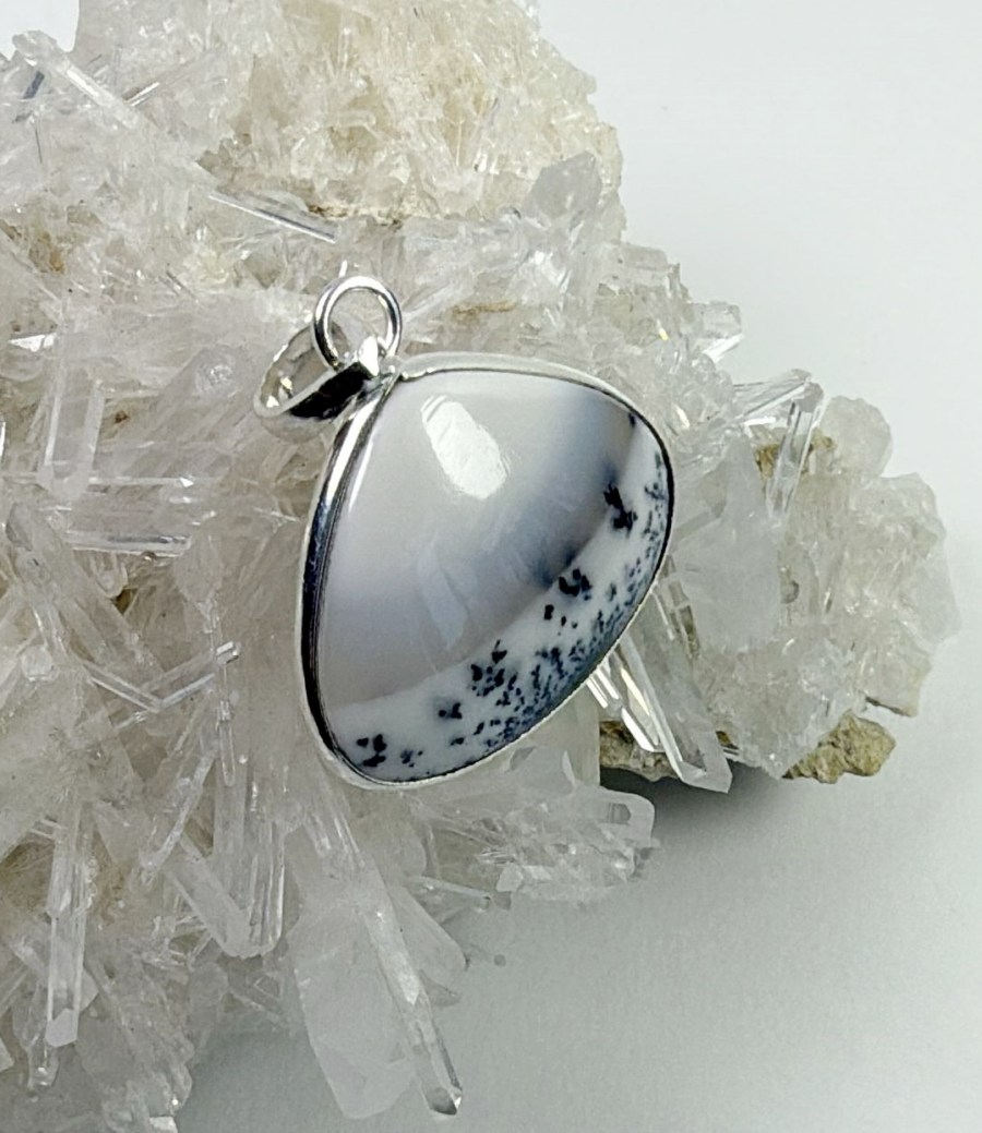 Dendritli Opal Taşından Kolye Ucu